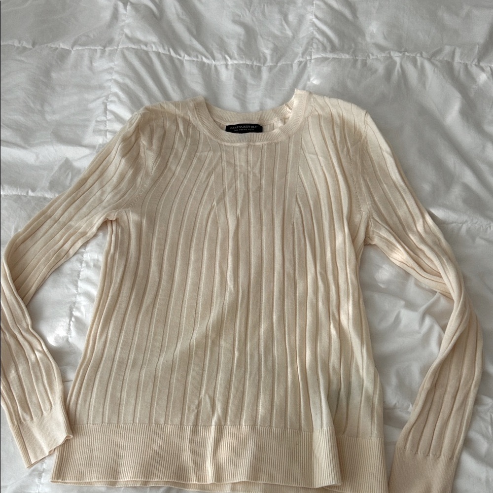 Banana Republic Women's Cream Light Merino Sweater